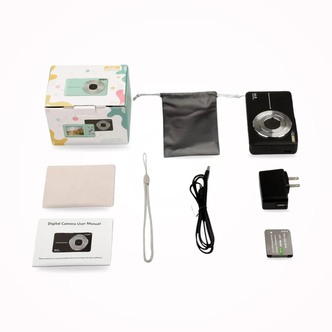 Pixelcam™ - Digitalkamera med 44 MP oppløsning 1080 Full HD Retro 50% rabatt 🔥