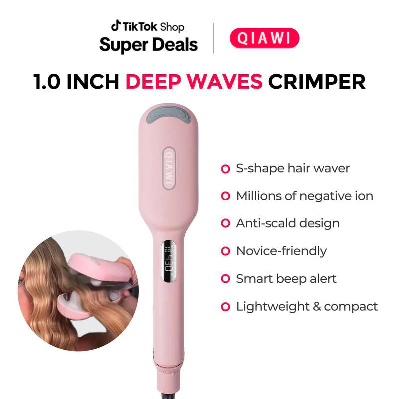 ⭐⭐⭐Final 4 timer: 60% OFF COMPACT Hair Waver Crimper