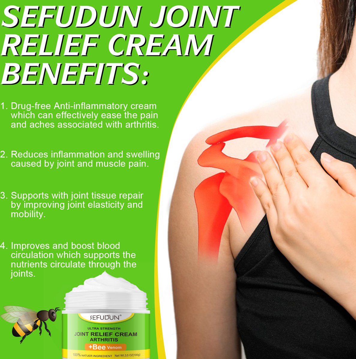 1+1 gratis sefudun (100 gram) bigiftsalve for ledd og muskler - bigiftkrem