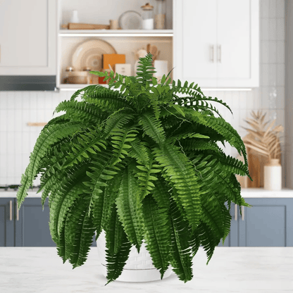 Siste dag 70% AVSLAG - UV-bestandig livaktig kunstig Boston Fern