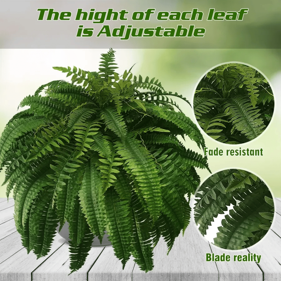 Siste dag 70% AVSLAG - UV-bestandig livaktig kunstig Boston Fern