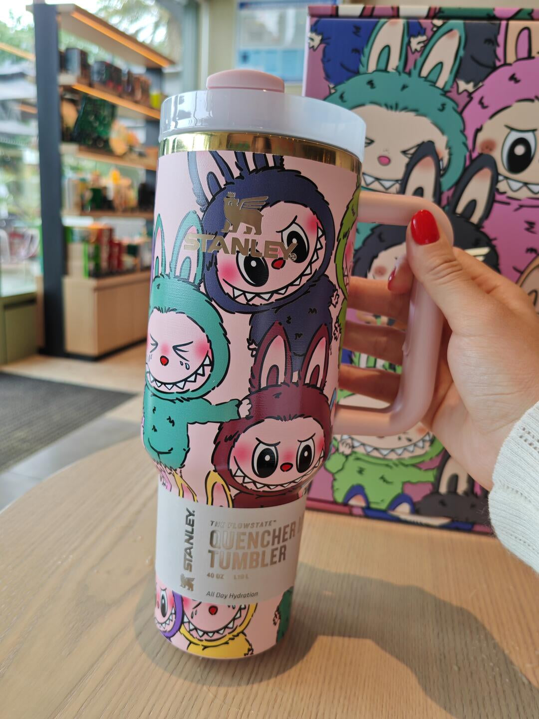 Labubu Stanley Tumbler 40 Oz med premium gaveeske 20% rabatt🔥gratis frakt